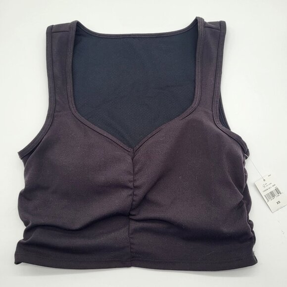 GapFit Powermove Ruched Sports Bra Black SZ XS - Picture 1 of 10